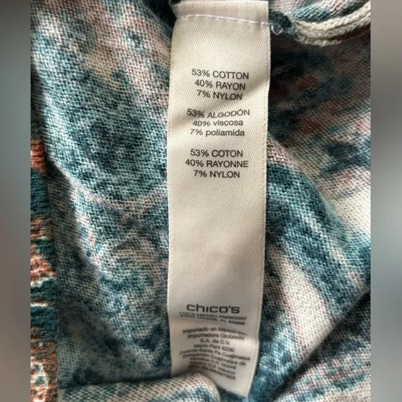 Chico’s Multicolor Paisley Women's Sweater - Picture 7 of 7